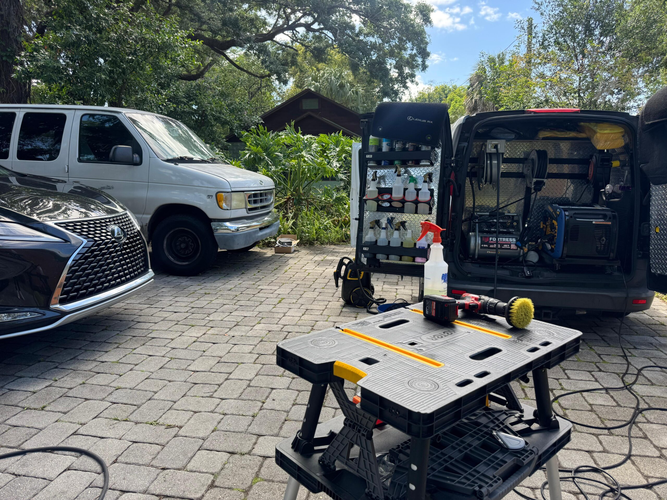 Twins Detailing Orlando founders working on a vehicle in 2026